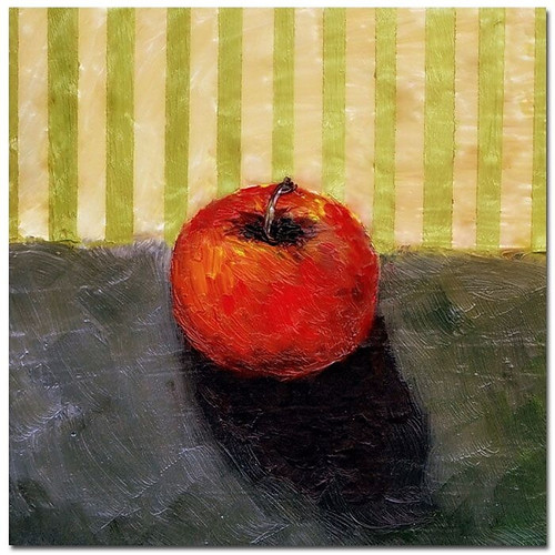 Trademark Fine Art Michelle Calkins 'Red Apple Still Life' Canvas Art 18x18 Inches (65dcef40e8837636b119f6ec_ud)