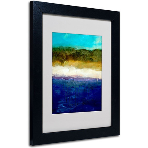 Trademark Fine Art Michelle Calkins 'Abstract Dunes Study' Matted Art Black Frame 11x14 Inches (65dcef40e8837636b119f6ef_ud)