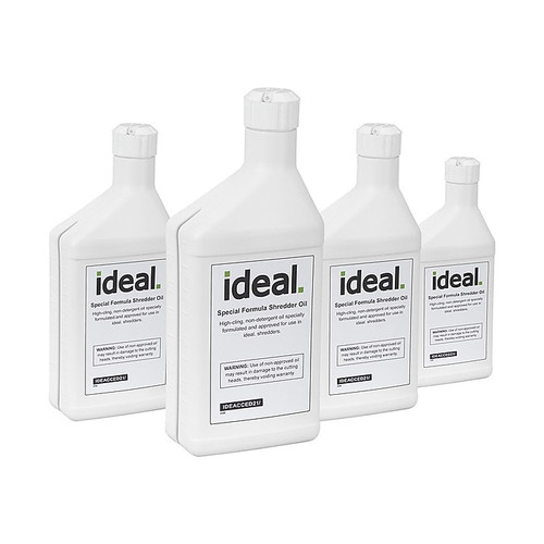 IDEAL Special Lubricating Oil for Shredders 4 Bottles, 1 Pint Each (IDEACCED21/4H)