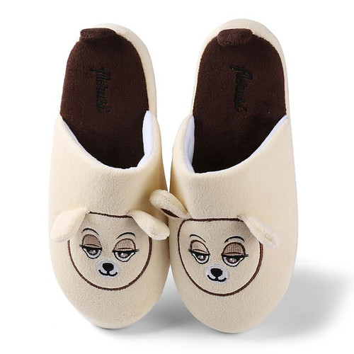 Aerusi Women Home Spa Plush Slipper Beige Teddy Bear Size 7 - 8 (65dcf1b3e8837636b11a00b4_ud)