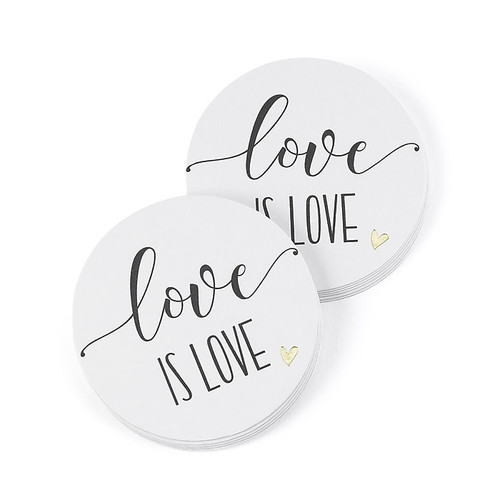 Hortense B. Hewitt Love is Love Coaster, 25 Pack (55127ST)