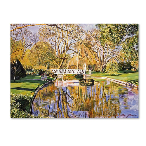 Trademark Fine Art David Lloyd Glover 'Reflections of the White Bridge' 14" x 19" Canvas Stretched (190836187843)