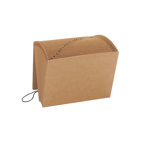 Smead Expanding File with Flap and Cord Closure, A-Z Index, Letter Size, Kraft (70121)