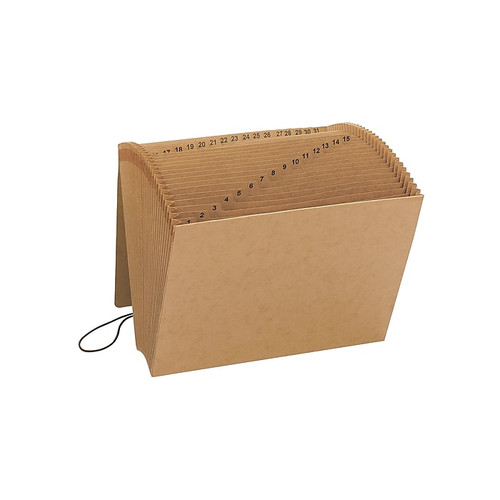 Smead Expanding File with Flap and Cord Closure, 1-31 Index, Letter Size, Kraft (70168)