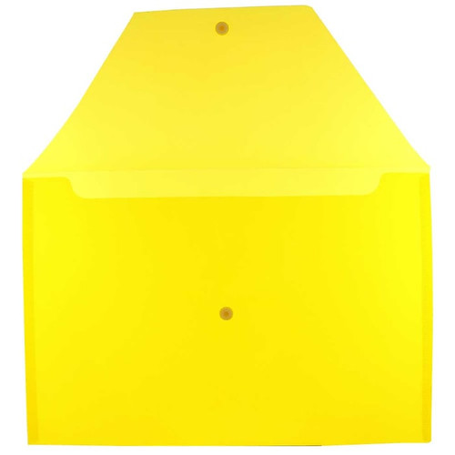 JAM Paper Plastic Envelopes with Snap Closure, Legal Booklet, 9.75 x 14.5, Yellow, 12/Pack (219S0YE)