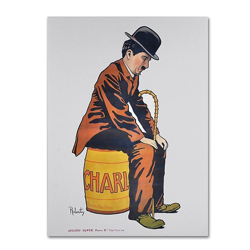 Trademark Fine Art 'Chaplin' 24" x 32" Canvas Art (65dcf271e8837636b11a09cb_ud)