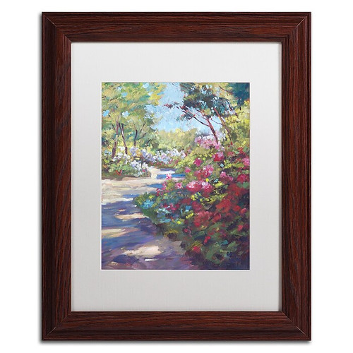 Trademark Fine Art David Lloyd Glover 'Arboretum Garden Path' 11" x 14" Matted Framed (190836227907)