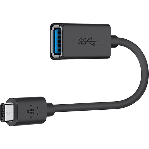 Belkin USB-C to USB Adapter, Male to Female (F2CU036BTBLK)