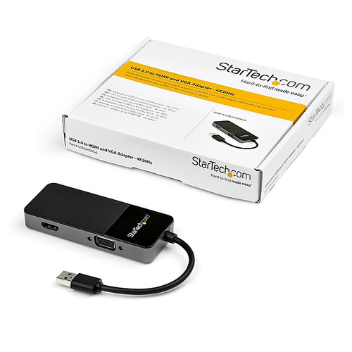 USB 3.0 to HDMI and VGA Adapter -4K/1080p USB Type A Dual Monitor Multiport Display Adapter Converter -External Graphics Card (65dcf2cce8837636b11a0e9f_ud)