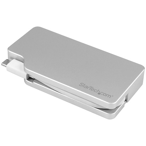 StarTech 4-in-1 USB-C to VGA, DVI, HDMI Or mDP - 4K A/V Adapter, Silver (CDPVGDVHDMDP)