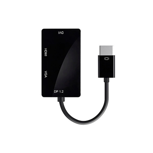 Monoprice DisplayPort 1.2a to 4K HDMI®, Dual Link DVI, and VGA Passive Adapter, Black (65dcf2cde8837636b11a0eae_ud)