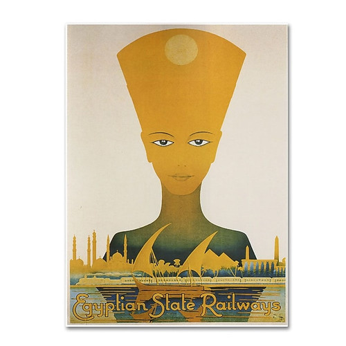 Trademark Fine Art 'Egyptian State Railway' 35" x 47" Canvas Art (65dcf308e8837636b11a1125_ud)