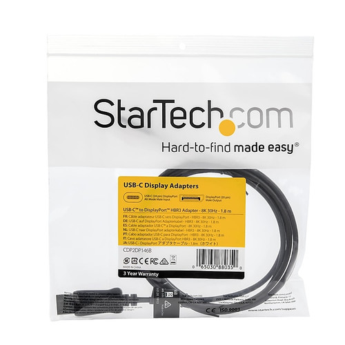 6ft/1.8m USB C to Displayport 1.4 Cable Adapter - 4K/5K/8K USB Type C to DP 1.4 Monitor Video Converter Cable - HDR/HBR3/DSC (65dcf30fe8837636b11a118b_ud)