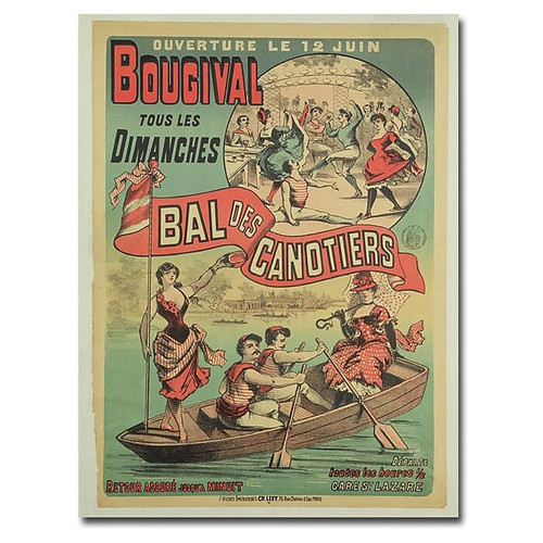 Trademark Global "Le Bai des Canotiers at Bougival, 1875" Canvas Art, 47" x 35" (65dcf32be8837636b11a12f9_ud)