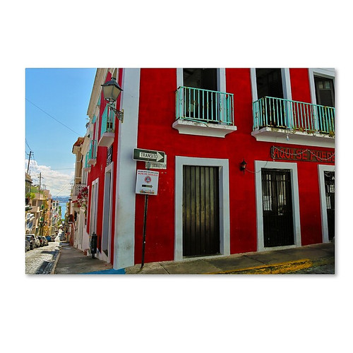 Trademark Fine Art CATeyes 'Old San Juan 13' 12" x 19" Canvas Stretched (190836040032)