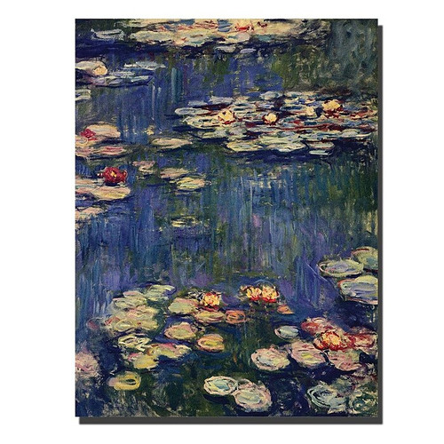 Trademark Fine Art 18" x 24" Wooden Frame Water Lilies (65dcf3e2e8837636b11a1734_ud)