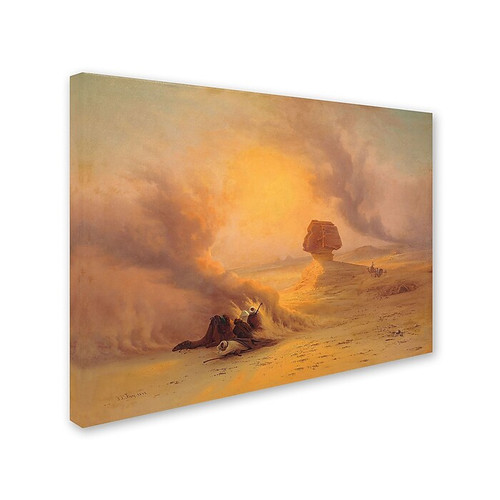 Trademark Johann Frey "A Caravan Caught in the Sinum Wind" Gallery-Wrapped Canvas Art, 18" x 24" (65dcf4e5e8837636b11a1b65_ud)
