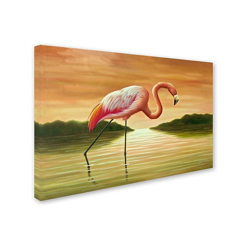 Trademark Victor Giton "Pink Flamingo" Gallery-Wrapped Canvas Art, 22" x 32" (65dcf4fde8837636b11a1bd5_ud)
