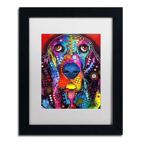 Trademark Fine Art Dean Russo 'Basset II' 11" x 14" Matted Framed (190836160693)