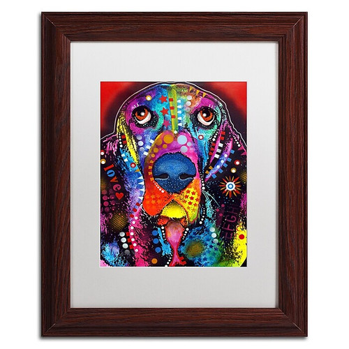 Trademark Fine Art Dean Russo 'Basset II' 11" x 14" Matted Framed Art Print (190836160808)