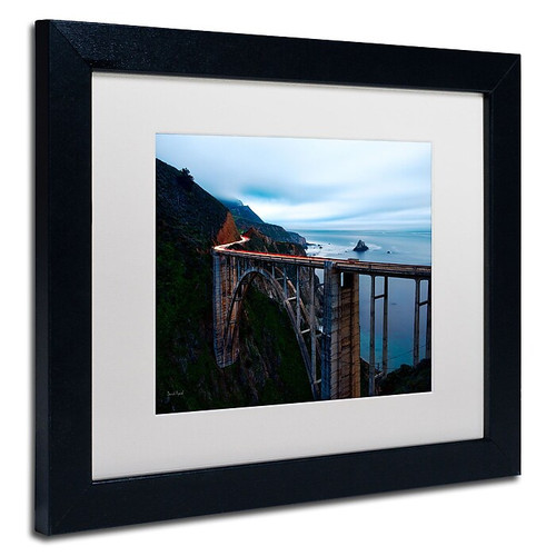 Trademark David Ayash "Big Sur...California-II" Art, White Matte With Black Frame, 11" x 14" (65dcf53ee8837636b11a1cee_ud)