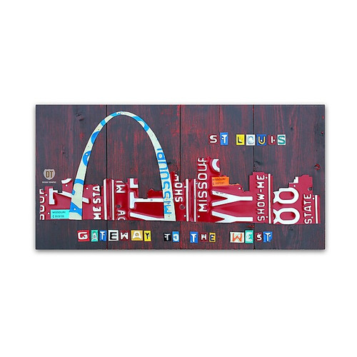 Trademark Fine Art ''St. Louis Skyline'' by Design Turnpike 12" x 24" Canvas Art (ALI1292-C1224GG)