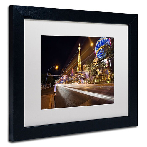 Trademark David Ayash "Las Vegas Blvd." Art, White Matte With Black Frame, 11" x 14" (65dcf658e8837636b11a21d9_ud)