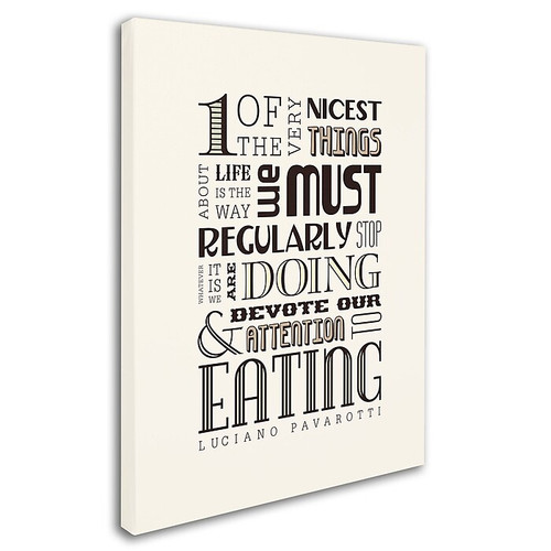Trademark Megan Romo "Take Time to Eat II" Gallery-Wrapped Canvas Art, 35" x 47" (65dcf664e8837636b11a21ff_ud)