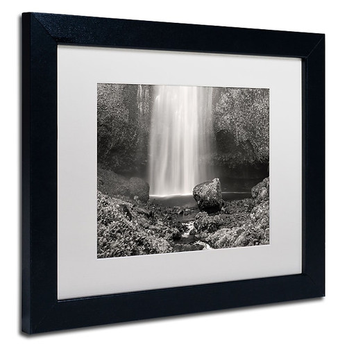 Trademark Pierre Leclerc "Multnomah BW" Art, White Matte W/Black Frame, 11" x 14" (65dcf66fe8837636b11a2236_ud)