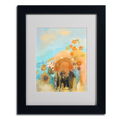 Trademark Odilon Redon "Evocation of Roussel 1912" Art, White Matte W/Black Frame, 11" x 14" (65dcf6dee8837636b11a23f3_ud)