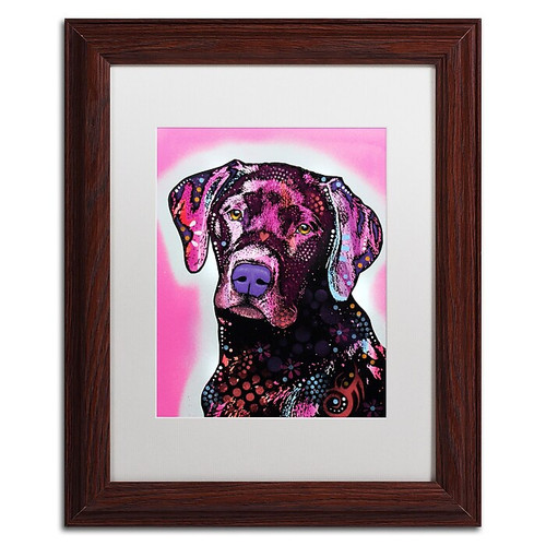 Trademark Fine Art Dean Russo 'Black Lab' 11" x 14" Matted Framed (190836149858)