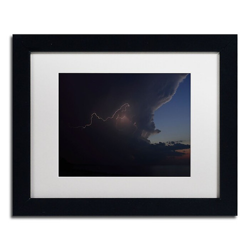 Trademark Fine Art Kurt Shaffer 'Sunset Thunderhead #3' 11 x 14 Framed Art Print (KS0152-B1114BMF)
