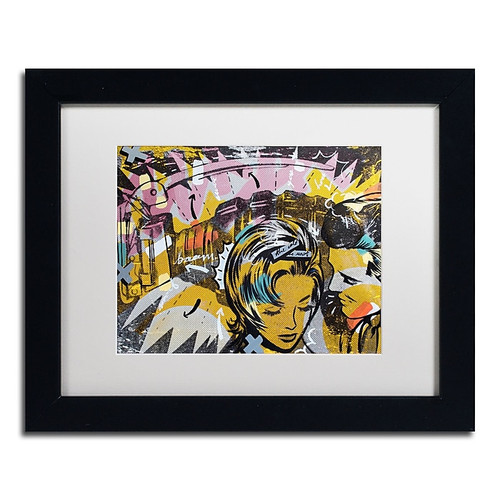 Trademark Fine Art ''Surprise B'' by Dan Monteavaro 11" x 14" White Matted Black Frame (ALI0962-B1114MF)
