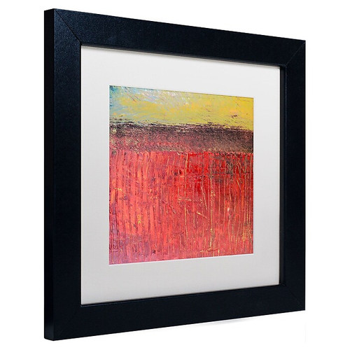 Trademark Michelle Calkins "Cranberry Bog" Art, White Matte With Black Frame, 11" x 11" (65dcf719e8837636b11a2508_ud)