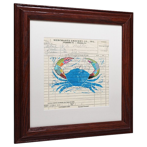 Trademark Courtney Prahl "Fresh from the Sea I" Art, White Matte W/Wood Frame, 11" x 11" (65dcf758e8837636b11a262e_ud)