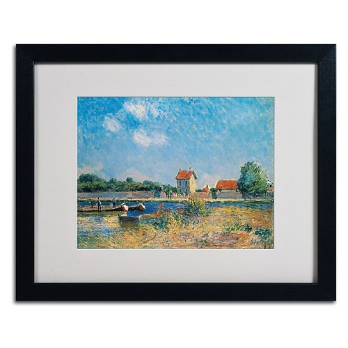Trademark Alfred Sisley "The Loing Canal" Art, White Matte With Black Frame, 16" x 20" (65dcf790e8837636b11a26eb_ud)