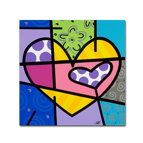 Trademark Fine Art Roberto Rafael 'Big Heart IV' 18" x 18" Canvas Stretched (190836280858)