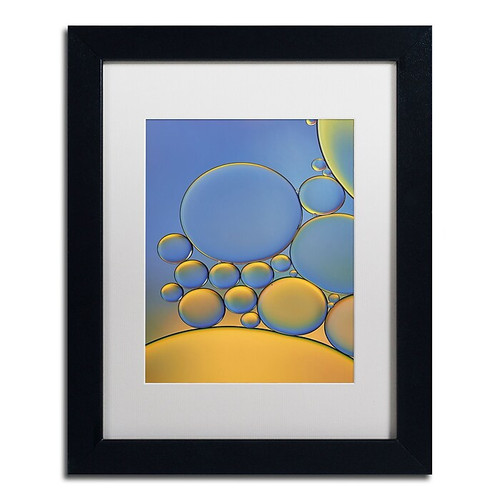 Trademark Fine Art Cora Niele 'Orange and Purple Drops' 11" x 14" Matted Framed (190836253845)