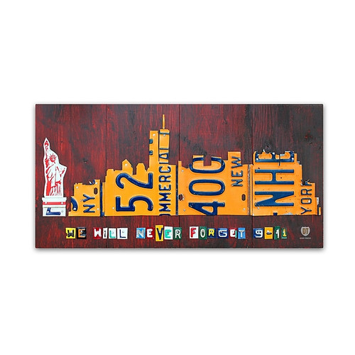 Trademark Fine Art ''NYC Skyline 911 Version'' by Design Turnpike 12" x 24" Canvas Art (ALI1321-C1224GG)