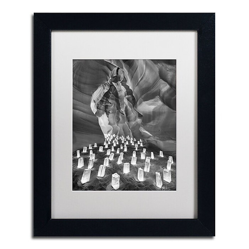 Trademark Fine Art ''Candle Canyon II'' by Moises Levy 11" x 14" White Matted Black Frame (ALI1128-B1114MF)