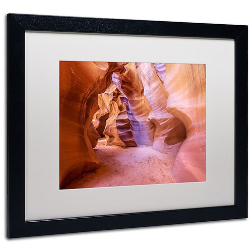 Trademark Pierre Leclerc "Upper Antelope Canyon" Art, White Matte W/Black Frame, 16" x 20" (65dcf7f8e8837636b11a28e7_ud)