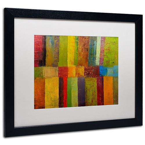 Trademark Michelle Calkins "Green Eggs and Ham" Art, White Matte With Black Frame, 16" x 20" (65dcf855e8837636b11a2a69_ud)