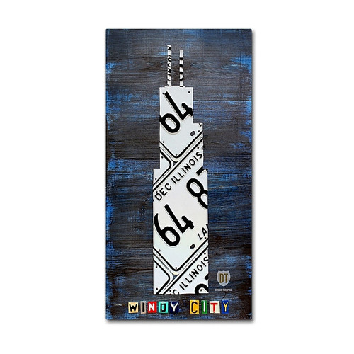 Trademark Fine Art ''Windy City Building'' by Design Turnpike 10" x 19" Canvas Art (ALI1253-C1019GG)