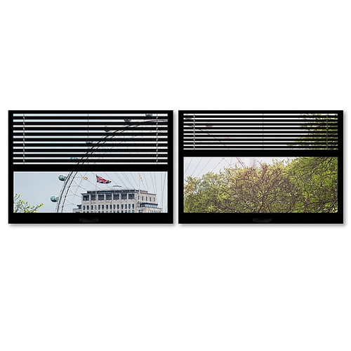 Trademark Fine Art ''Window View The London Eye 4'' by Philippe Hugonnard 27" x 33" Multi Panel Art Set (PH0063-P2-SET)