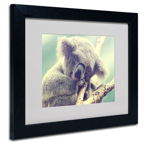Trademark Fine Art 11" x 14" Acrylic Sleepy Head, Black Frame (65dcf8a1e8837636b11a2bce_ud)