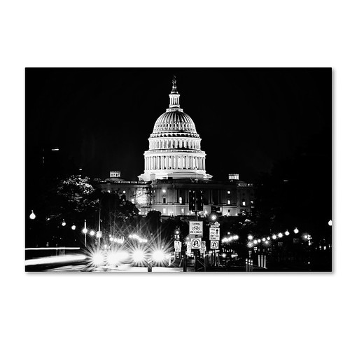 Trademark Fine Art Philippe Hugonnard 'United States Capitol' 12" x 19" Canvas Stretched (190836120802)