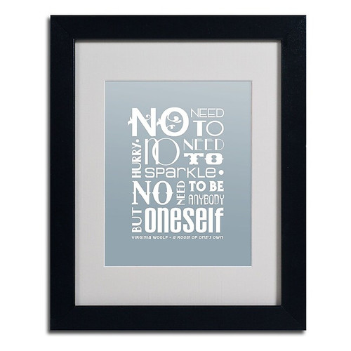 Trademark Megan Romo "No Need to Sparkle" Art, White Matte W/Black Frame, 11" x 14" (65dcf8d2e8837636b11a2ccc_ud)