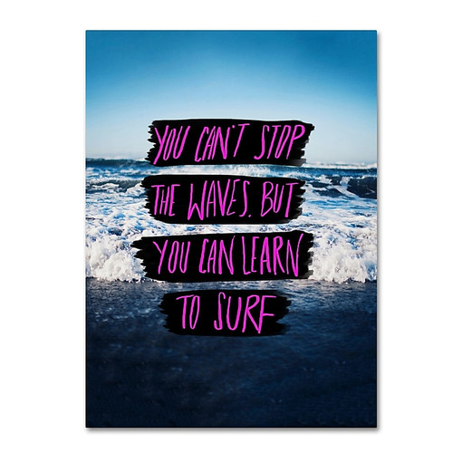 Trademark Fine Art Leah Flores 'Learn to Surf' 35 x 47 (ALI0695-C3547GG)