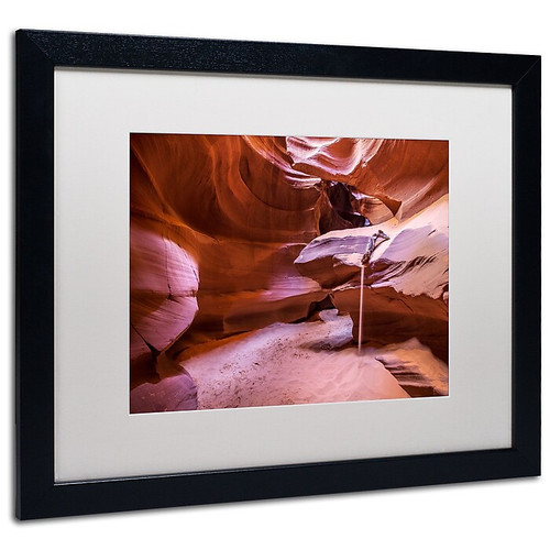 Trademark Pierre Leclerc "Weeping Sand" Art, White Matte W/Black Frame, 16" x 20" (65dcf8eae8837636b11a2d37_ud)