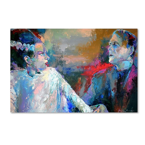 Trademark Fine Art 16" x 24" Wooden Frame Frankenstein and His Wife (65dcf8f6e8837636b11a2d7d_ud)